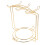2Pcs Golden Multifunctional Cup Plate Organizer Stainless Steel Holder 8