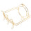 2Pcs Golden Multifunctional Cup Plate Organizer Stainless Steel Holder 9