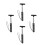 4Pcs Car Window Cleaner Tool Telescopic Rear View Mirror Wiper Black 4