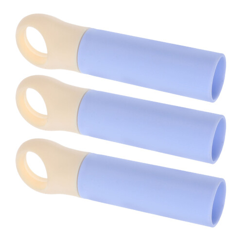 6Pcs Universal Fit Plastic Broom End Caps Sky-Blue with Hanging Hole 1