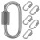12Pcs Heavy Duty Stainless Steel Locking Chain Quick Link Connectors 2