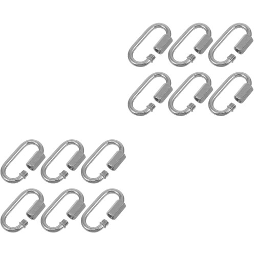 12Pcs Heavy Duty Stainless Steel Locking Chain Quick Link Connectors 2