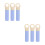 6Pcs Universal Fit Plastic Broom End Caps Sky-Blue with Hanging Hole 4