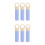 6Pcs Universal Fit Plastic Broom End Caps Sky-Blue with Hanging Hole 7