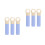 6Pcs Universal Fit Plastic Broom End Caps Sky-Blue with Hanging Hole 8