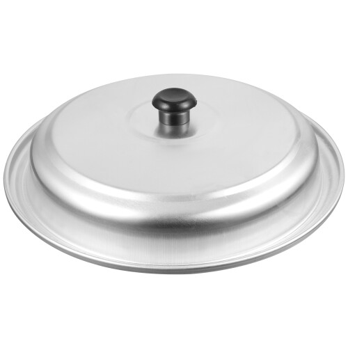 2Pcs Silver Aluminum Skillet Lids Universal Pot Covers Kitchen Item 1
