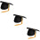 3Pcs Graduation Cap with Tassel Black Polyester Comfortable Fit 9