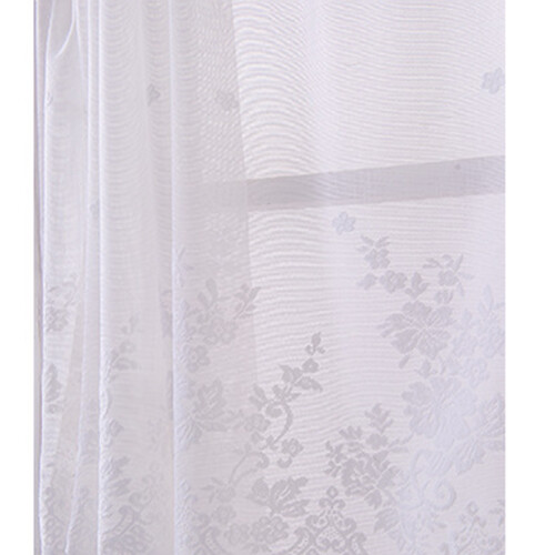 2Pcs White Lace Half Curtains Short Window Curtains for Kitchen Use 2