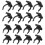 80Pcs Black Plastic Kitchen Kickboard Clips Snap Design 2