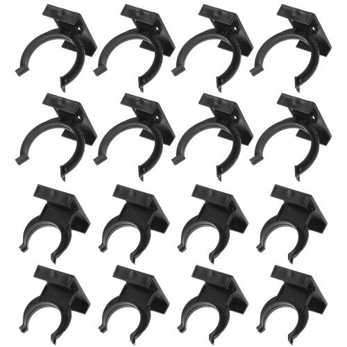 80Pcs Black Plastic Kitchen Kickboard Clips Snap Design 1