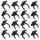 80Pcs Black Plastic Kitchen Kickboard Clips Snap Design 3