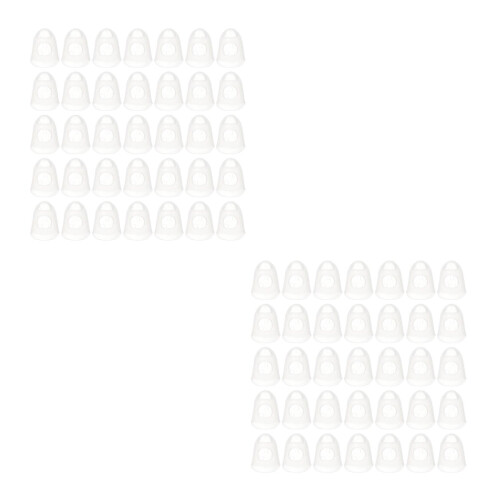 80Pcs Soft Silicone Guitar Finger Caps Fingertip Protectors White 2