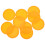50Pcs Durable Orange Plastic Table Hockey Pucks Mini Game Accessories 3