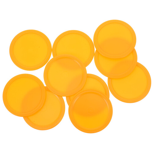 50Pcs Durable Orange Plastic Table Hockey Pucks Mini Game Accessories 2