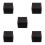 5Pcs Watch Storage Box Black PU Display Case for Men 3