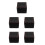 5Pcs Watch Storage Box Black PU Display Case for Men 5