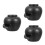 3Pcs Black Ceramic Jar Fountain for Front Yard Water Feature 4
