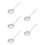 5Pcs Stainless Steel Colander Spoon Fine Mesh Strainer Silver 7