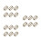 300Pcs Sturdy Metal Roller Buckles Adjustable Strap Buckles Gold Tone 8