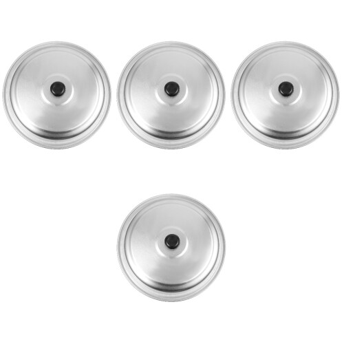 4Pcs Aluminum Pot Lid Replacement Silver Universal Pan Covers 2
