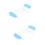 2Pcs Dishwasher-Safe Toaster Warming Rack Sky-Blue Silicone Iron 8