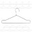100Pcs Wire Metal Doll Clothes Hangers Silver Coat Rack Organizer 2