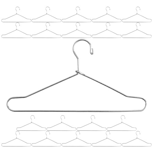 100Pcs Wire Metal Doll Clothes Hangers Silver Coat Rack Organizer 1