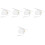5Pcs Graduation Caps White Polyester Tassel Cap for 2024 Ceremony 5