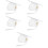 5Pcs Graduation Caps White Polyester Tassel Cap for 2024 Ceremony 8