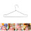 100Pcs Wire Metal Doll Clothes Hangers Silver Coat Rack Organizer 9