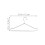 100Pcs Wire Metal Doll Clothes Hangers Silver Coat Rack Organizer 10