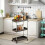 Wide Storage Carts Rack Three-Tier Miscellaneous Storage Unit Dorm Room Storage Solution Narrow Space Storage Rack(I,Plastic) 4