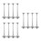 12Pcs Silver Kitchen Cabinet Hinges Strong Load Capacity Lid Support 8