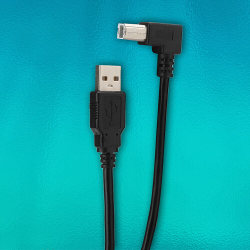 Heavy Duty Usb Cable with Reinforced Connector, Suitable for Devices with Square Usb Interface, Plug and Play for Instant Data Sync and Charge, Dual 1
