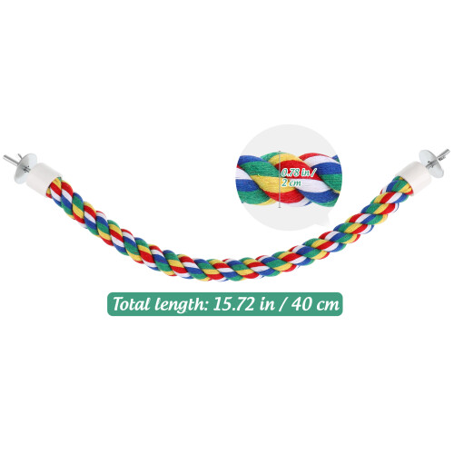 2Pcs Parrot Rope Perch Climbing and Chewing Bird Toy 1
