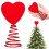 Glitter Red Heart Mini Tree Topper Spiral Base 1pc 1