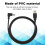 Heavy Duty Usb Cable with Reinforced Connector, Suitable for Devices with Square Usb Interface, Plug and Play for Instant Data Sync and Charge, Dual 4