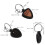 2Pcs Assorted Color Guitar Pick Holder Case Wood Keychain Organizer 2