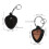 2Pcs Assorted Color Guitar Pick Holder Case Wood Keychain Organizer 3