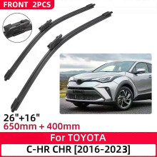 For Toyota C-HR Front Windshield Wiper Blades 26"+16" 2016-2023 Replacement, Quiet, Durable, Easy Installation