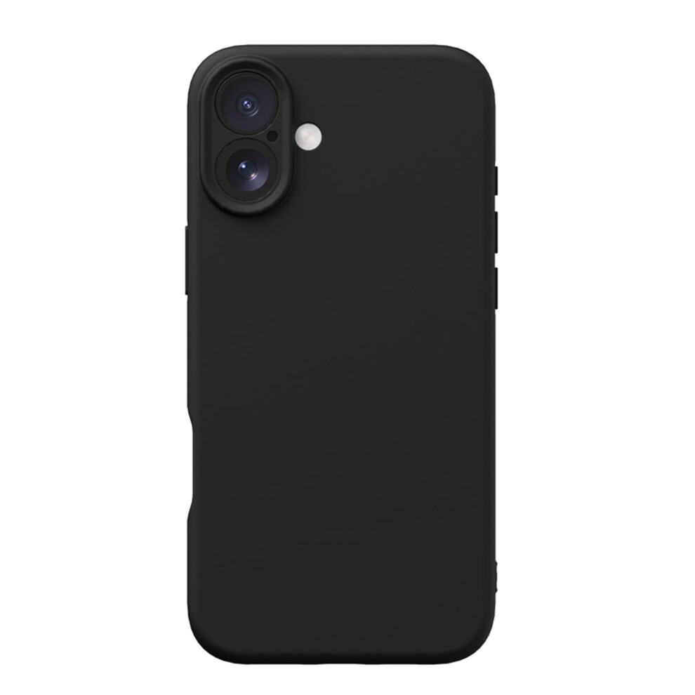 Shockproof Liquid Silicone Iphone 16 Case Â Soft Anti-Scratch Microfiber Lining, Slim Drop Protection, Black 9362892408519