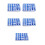 150Pièces Cache-Vis ABS Bleu Décoratif Hexagonal Durable 4