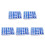 150Pièces Cache-Vis ABS Bleu Décoratif Hexagonal Durable 5