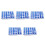 150Pièces Cache-Vis ABS Bleu Décoratif Hexagonal Durable 6
