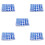 150Pièces Cache-Vis ABS Bleu Décoratif Hexagonal Durable 7
