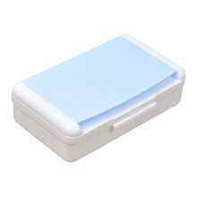 Transparent Blue Double-Layer Pencil Box, Large Capacity Hard Plastic Case with Tight Lid, Art & Craft Organizer