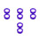 8Pcs Purple Finger Moistening Tool Sponge Cup for Handling 6