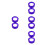 8Pcs Purple Finger Moistening Tool Sponge Cup for Handling 7
