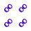 8Pcs Purple Finger Moistening Tool Sponge Cup for Handling 8