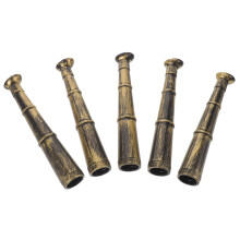 5Pcs Pirate Telescope Toy Plastic Spyglass Light Brown for Role Play